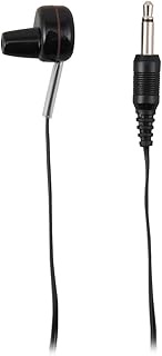 Yazawa Corporation TR103BK Earphones, Monaural, Single Ear, 0.14 inch (3.5 mm), Simple, Television, 