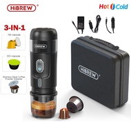 HiBREW H4A Portable Coffee Machine 3 in 1 Capsules Coffee Powder Coffee Maker for Road Trip/outdoors
