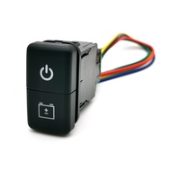 1PC Car Dual LED Light Bar Fog Light Power Spotlight Switch Button For Toyota Prado LC100 Reiz Hilux