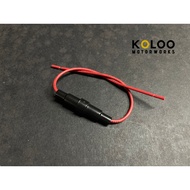 Universal Motorcycle Fuse (Fius) Box/ Battery (Bateri) Fuse / Glass Fuse Box / Black Fuse Box