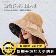 ℗♧Topi matahari UV perempuan versi Korea topi nelayan bertepi besar topi matahari anti-ultraviolet topi matahari plastik