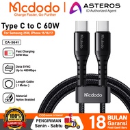 MCDODO Type C to Type C Quick Charge PD Fast Charger Nylon Braided Cable 60W - 100W