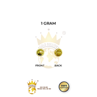 Pure Gold 9999  Fine Gold Bean 0.5g/1g/2g/3g/5g (High Polish) (Free Bottle)