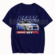 t-shirt 2fast 2FURIOUS NISSAN GTR เสื้อยืด พรีเมี่ยม สําหรับเด็ก