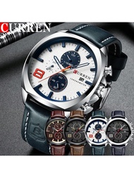 นาฬิกาข้อมือผู้ชาย CURREN แฟชั่น Chronograph ระบบวันที่อัตโนมัติ ยี่ห้อหรู กันน้ำ ของแท้ กีฬา/ทหาร น