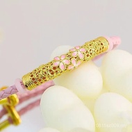 Leather Rope Ornaments Benming Year Half-Side Curved Pure Gold Gold Hand Cherry Blossom Hand diy Tub