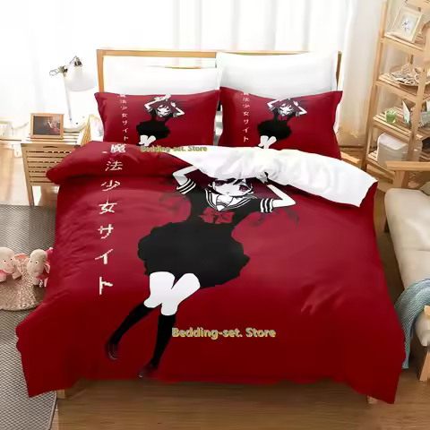 Mahou Shoujo Site Bedding Set Cartoon Anime three-piece set Adult Kid Bedroom three-piece suits 3D K