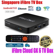 FVBGNHBVCS [Genuine]2022 Singapore Starhub Fiber Tv Box Ifibre Cloud GK 6 Android 4Gb 64Gb Bluetooth 3.0 Dual Wifi Upgraded Version Of S8