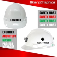 STICKER ONLY | SAFETY FIRST ENGINEER ARCHITECT MASON INSPECTOR PROJECT MANAGER HARDHAT Sticker Decal
