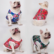 dog chinese new year clothes Medium-Sized Dog Autumn Winter Clothes Northeast Big Flower Jacket Fren