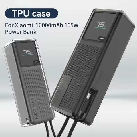 Sikai TPU case for Xiaomi 165W Power Bank 10000mAh PB1165MI with Built in USB C Cable Portable Charg