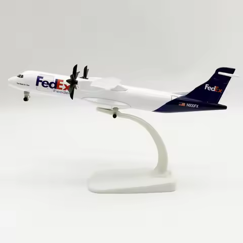 JASON TUTU 20CM Fedex Express ATR Aircraft Model Planel Airplane Diecast Metal Planes Collect Gifts