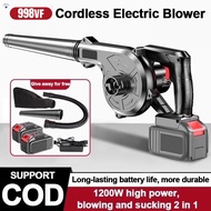 998VF Cordless Air Blower Cordless Vacuum Blower rechargeable Portable Electric Blower Vacuum Leaf W