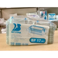 Clear Plastic Box BP 17 For Desserts Thai Bakery 100 Pieces/Pack