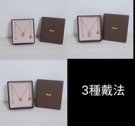 【全新】graff'e 項鍊 玫瑰金項鍊 長項鍊 粉白鑽項鍊