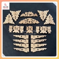 Set of 25 CNC apricot flower carving sets attached to crested cages (available for retail sale) - Bi