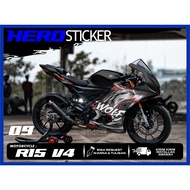Yamaha R15 V4 Decal Sticker, R15 V4 Decal Sticker WOLF R15 V4 09A Variation