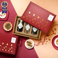 褚紅盒 謝謝滿溢禮盒 (3罐附提袋)(綜合堅果,海苔脆片,葡萄乾)