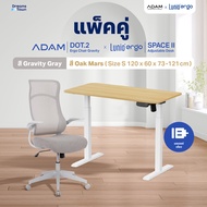 [เซ็ตสุดคุ้ม] โต๊ะปรับระดับไฟฟ้า รุ่น Space ll + เก้าอี้ทำงานเพื่อสุขภาพ ADAM DOT.2 ERGO CHAIR GRAVI