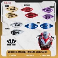 CBR 250 RR MOTORCYCLE ACCESSORIES MIRROR BLANKING TWOTONE MIRROR COVER | NEWEST TWOTONE CBR 250 RR M
