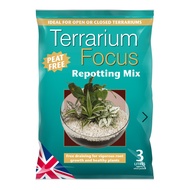 Growth Technology Terrarium Focus Repotting Mix 3 Liters - Peat Free Ideal for Open or Closed Terrar