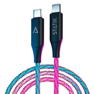Statik Light Up Charger Cable - GloBright Braided LED Charging Cable, Glowing Super Fast Charging 27