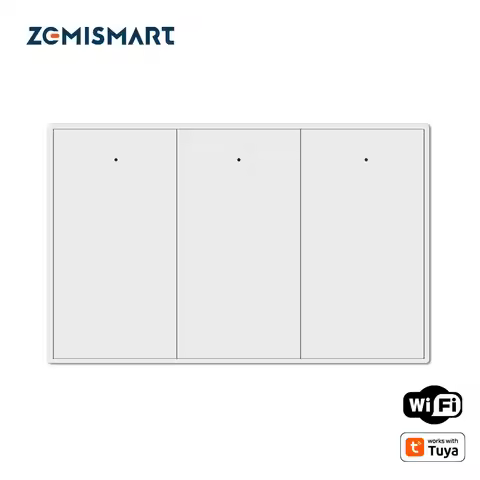 Zemismart WiFi Switch 1 2 3 Gangs Light switches Neutral Required Work with Tuya Smart Life Remote C