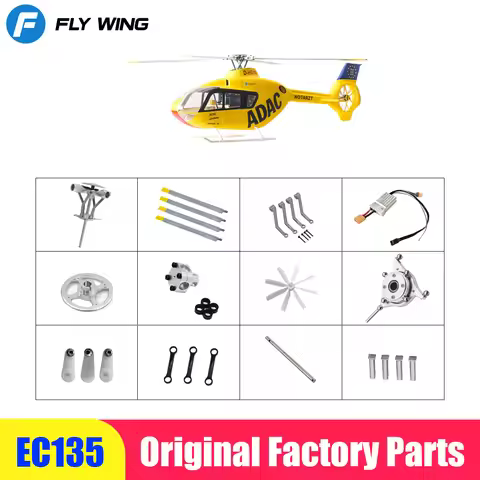 FLYWING EC135 scale helicopter parts EC135 RC Helicopter Accessories Tail Motor H041 Servo Main Roto