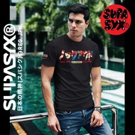 SUPASYX スパシク Premium Designer UNISEX, COUPLE, MEN T-Shirt Collection - KNCKOUT Katagana Samurai