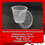 Terlarizzz Thinwall Cup 150Ml - Sauce Cup 150 Ml - Cup Puding - Isi 25