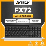 A4Tech Fstyler FX72 Ultra Slim Wired Keyboard, Silent Scissor Switch Office Desktop Keyboards