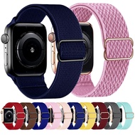 [HOT JUXXKWIHGWH 514] สำหรับ Apple Watch Band 44มม. 40มม. 38มม. 42มม. 44มม. อุปกรณ์เสริมไนลอนเข็มขัดสร้อยข้อมือ Correa IWatch Serie 3 4 5 SE 6 7 45มม. 41มม.