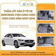 Car floor mats cut according to the form of MERCEDES C180-C200-C230-C250-C300 2007-2014 (5 seats)