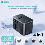 Travel charger Adapter 65w GaN universal fast charging coteci