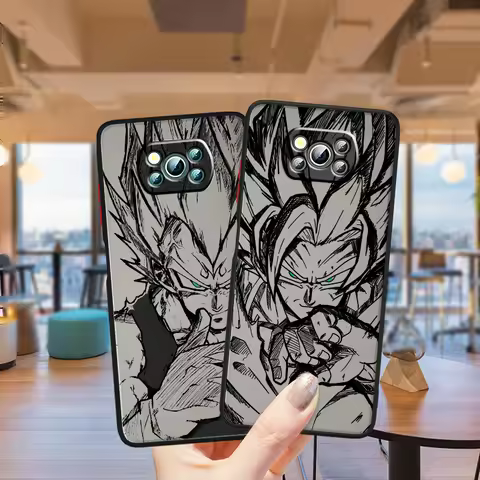 Comics D-Dragon Ball Saiyan Frosted Translucent For Xiaomi Mi Poco X5 X4 X3 M5S M5 M4 M3 F5 F4 F3 GT