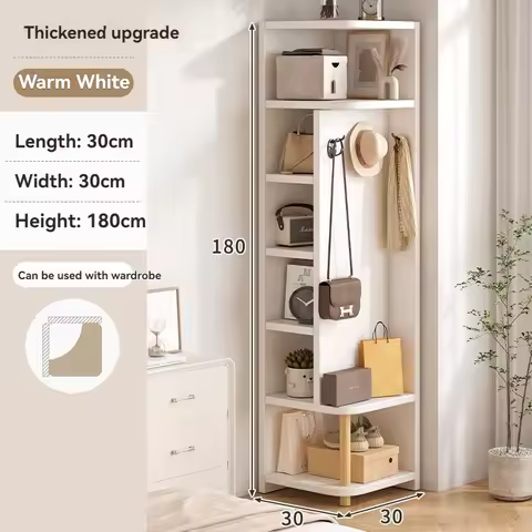 Corner storage cabinet for home use, simple foyer, coat rack, corner wall display cabinet, floor sta