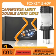 1/2PCS H4 Mini LED Projector Lens 400000LM HS1 Fog Light 1 Year Warranty 1:1 Plug Play