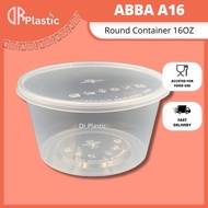 Round Disposable Plastic Food Container ( 50pcs ) - ABBAWARE A16