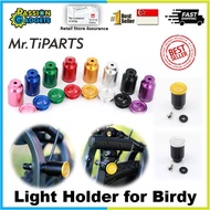 Mr. Tiparts Light holder for birdy foldable bike accessories to be mounted on the front fork