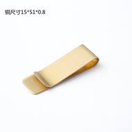 GFS store In-stock metal banknote card holder, brass metal wallet, planner accessory, bill clip