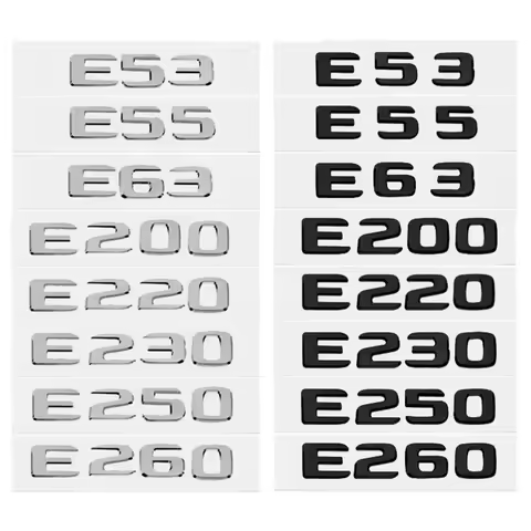 ABS Car Sticker Number Letter Rear Trunk Emblem Decal for Mercedes Benz E53 E55 E63 E200 E220 E230 E