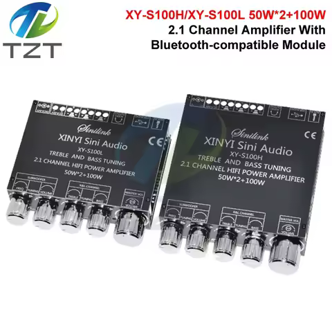 Bluetooth 5.0 2.1 Channel Power Audio Stereo Subwoofer Amplifier Board 50W*2+100W HIFI TPA3116D2 Hig