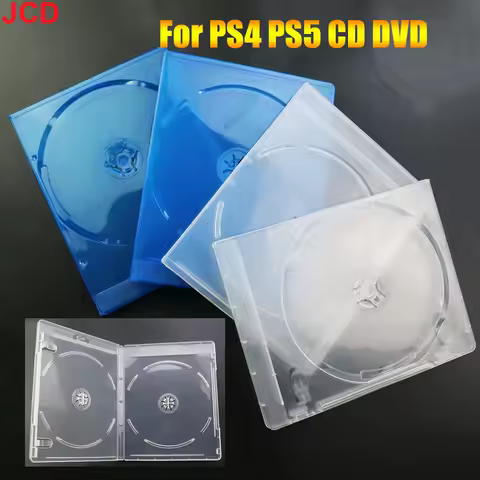 JCD 1pcs CD DVD Discs Storage box For PS4 PS5 CD Game Case Protective Box For PS4 For PS5 Game Disk 