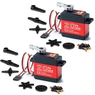 Miuzei 20KG RC Servo High Torque Servo Motors, Waterproof Metal Gear Steering Servo for 1/8 1/10 RC