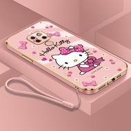 Casing Huawei Mate 20 Pro Mate 20 X Mate 30 Pro Mate 40 Pro Phone Case Fashion Cartoon Girl Hello Kitty cat Case Luxury Plating silicone Soft Tpu Cover