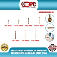 ONE PC TEX SCREW FOR WOOD (1-PC per ORDER) SELF DRILLING SCREW HEX, DRILLING SCREW 1-5inc