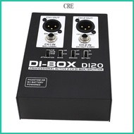CRE 2 Channel Active DI BOX Direct Injection Box for Live Studio Application