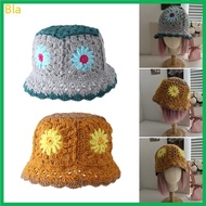 Bla Fisherman Hat Handmade Bucket Hat Cloche Style Surprise  for Girlfriend for Vacations French Style Contrast Color