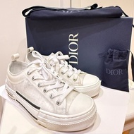 Dior迪奧B23經典半透明Logo小白鞋/休閒鞋