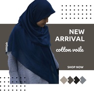 Tudung Bawal Cotton Plain bidang 55 / Tudung Bawal Cotton Voile Bidang 55 / Bawal Cotton Plain Labuh